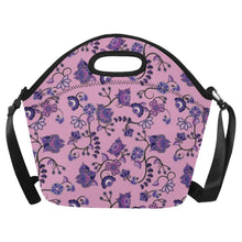 Load image into Gallery viewer, Purple Floral Amour Neoprene Lunch Bag/Large
