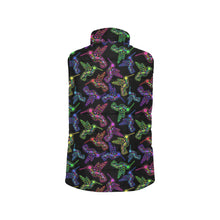 Load image into Gallery viewer, Neon Floral Hummingbirds Women&#39;s Padded Vest Jacket
