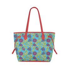 Load image into Gallery viewer, Beaded Nouveau Lime Clover Canvas Tote Bag
