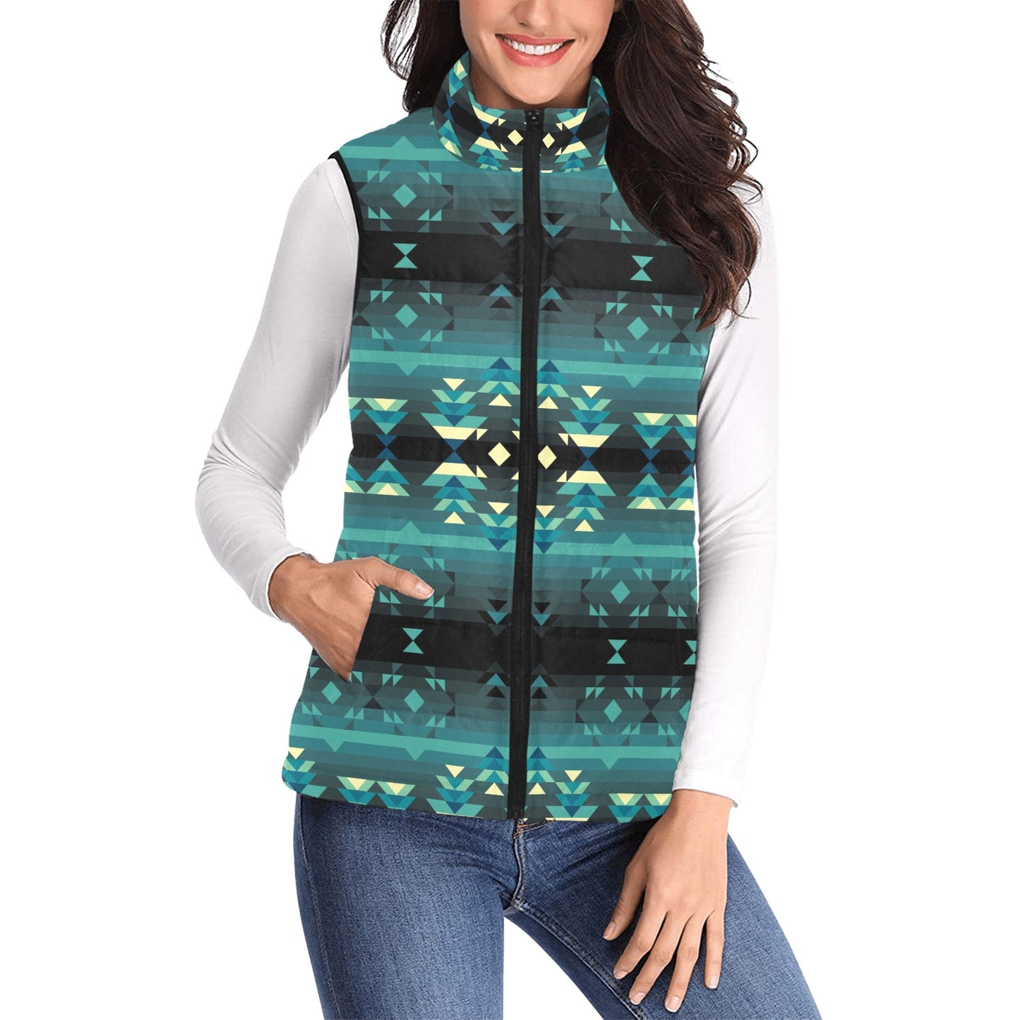 Inspire Green Women's Padded Vest Jacket