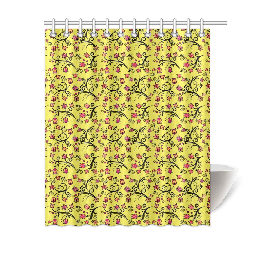 Key Lime Star Shower Curtain 60