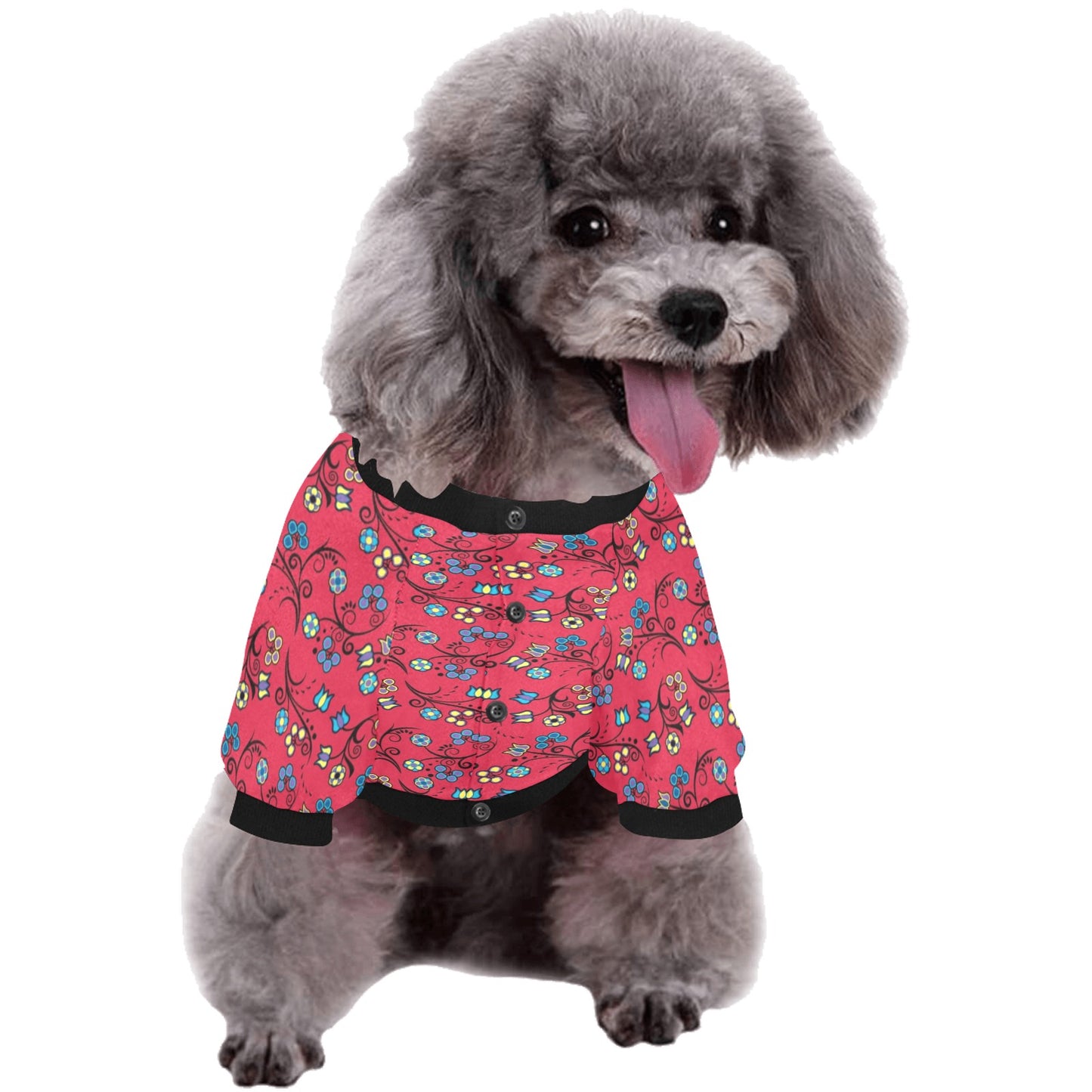 Blue Trio Cardinal Pet Dog Round Neck Shirt