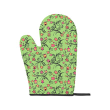 Load image into Gallery viewer, LightGreen Yellow Star Oven Mitt &amp; Pot Holder
