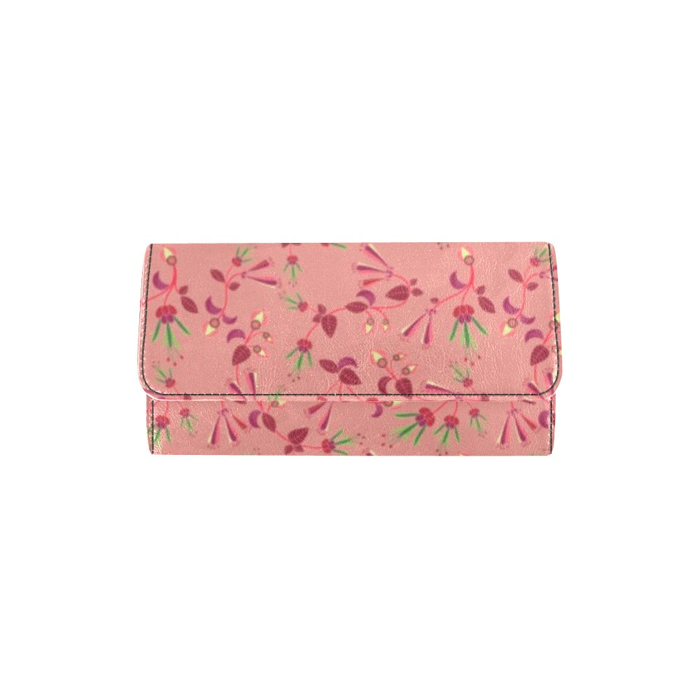 Swift Floral Peach Rouge Remix Women's Trifold Wallet