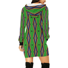 Load image into Gallery viewer, Diamond in the Bluff Lime Hoodie Dress
