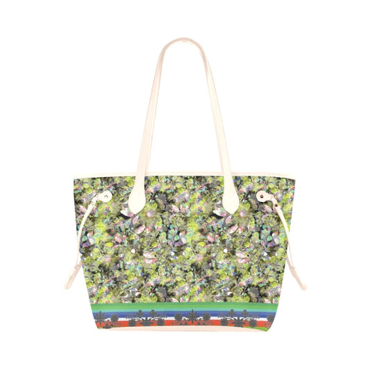 Culture in Nature Green Leaf Clover Canvas Tote Bag