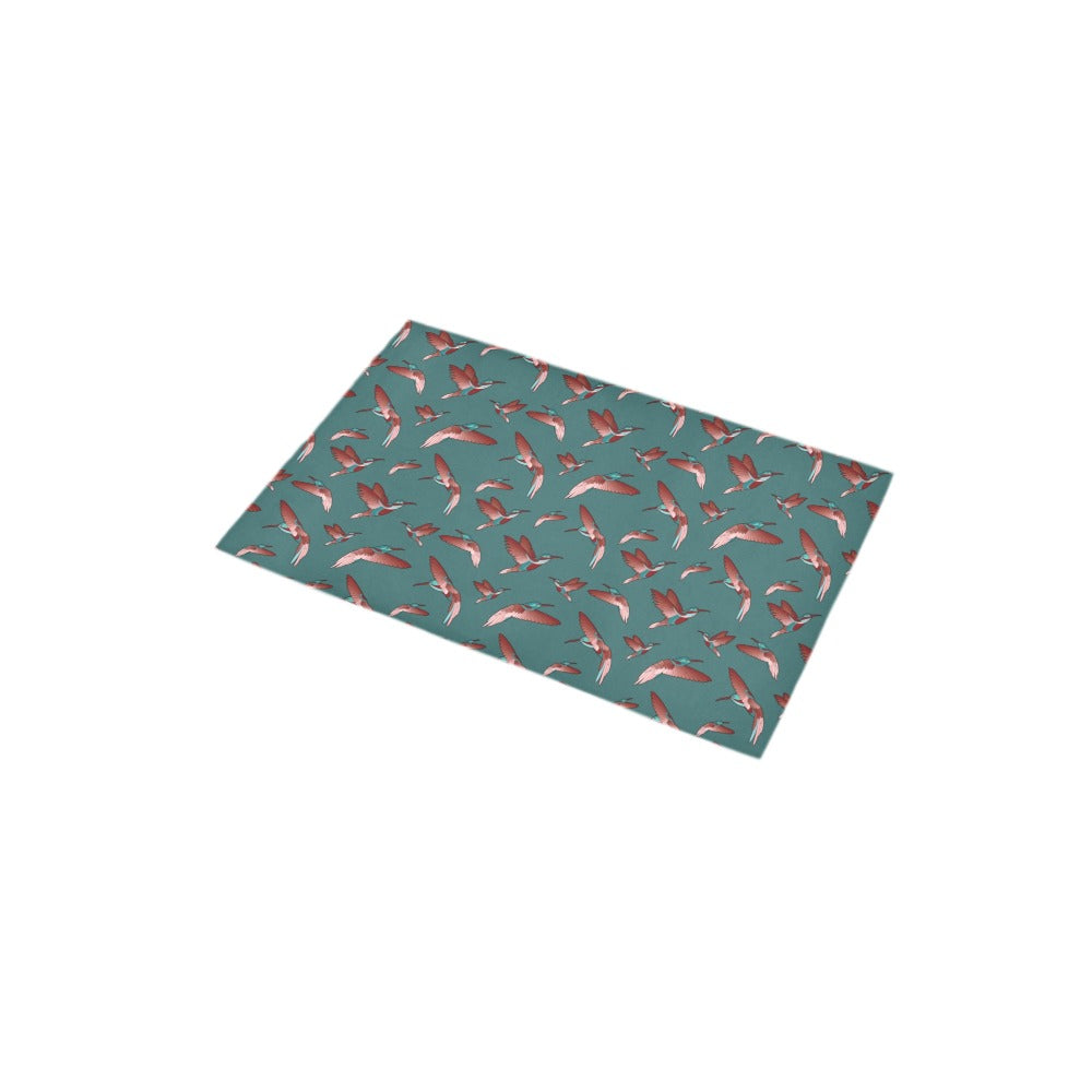 Red Swift Turquoise Bath Rug 16''x 28''