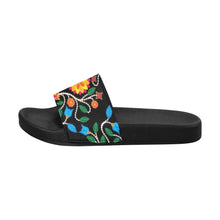 Load image into Gallery viewer, Floral Beadwork Four Clans Men&#39;s Slide Sandals
