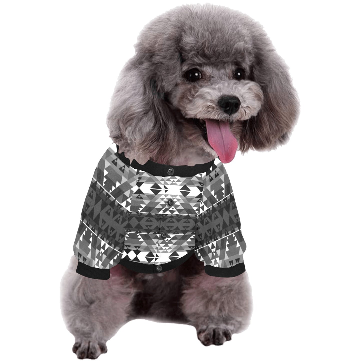Writing on Stone Black and White Pet Dog Round Neck Shirt