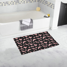 Load image into Gallery viewer, Strawberry Black Bath Rug 16&#39;&#39;x 28&#39;&#39;
