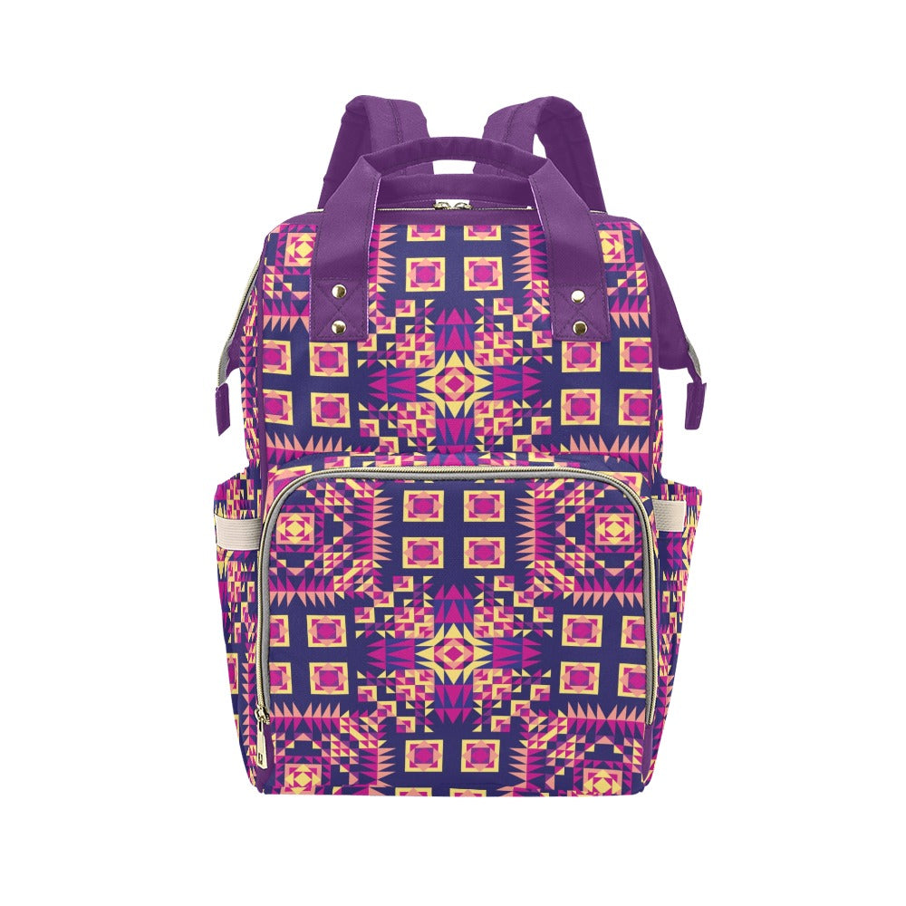 Kaleidoscope Bleu Multi-Function Diaper Backpack/Diaper Bag