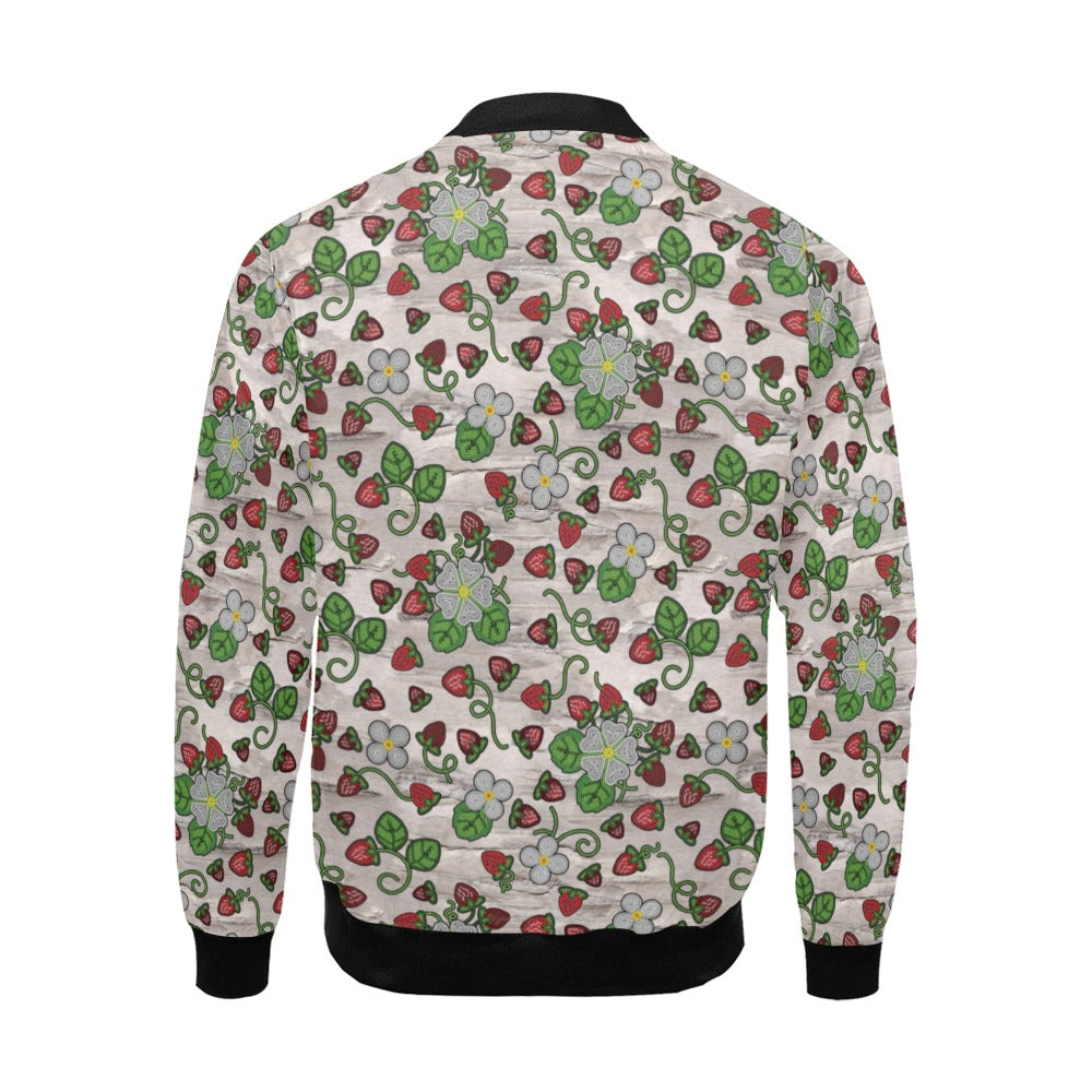 Strawberry Dreams Bright Birch Bomber Jacket for Men