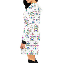 Load image into Gallery viewer, Dakota Damask White Hoodie Dress
