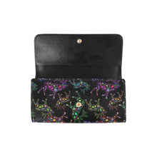 Load image into Gallery viewer, Neon Floral Elks Women&#39;s Trifold Wallet
