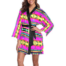 Load image into Gallery viewer, Between the Sunset Mountains Long Sleeve Kimono Robe
