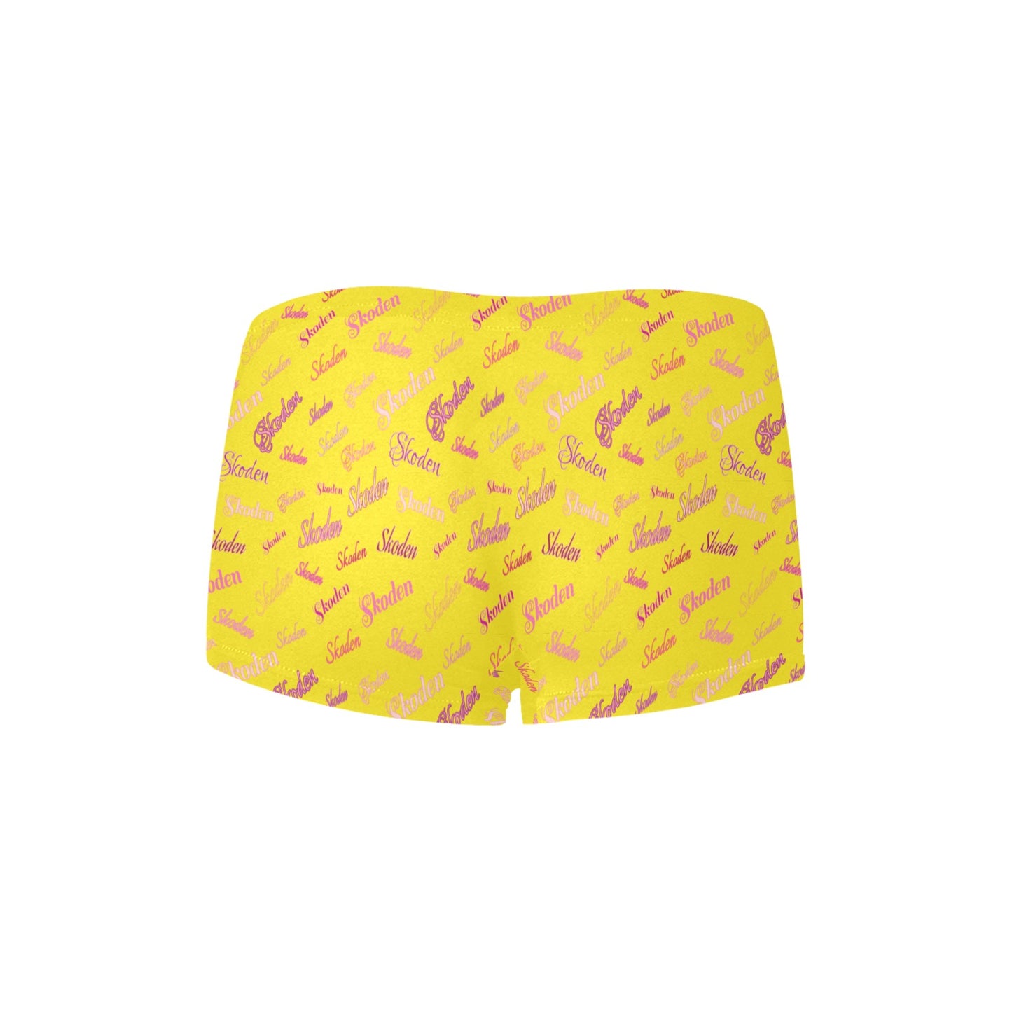 Ladies Skoden Type Undergarment Yellow Women's Boyshort Panties (Model L31)