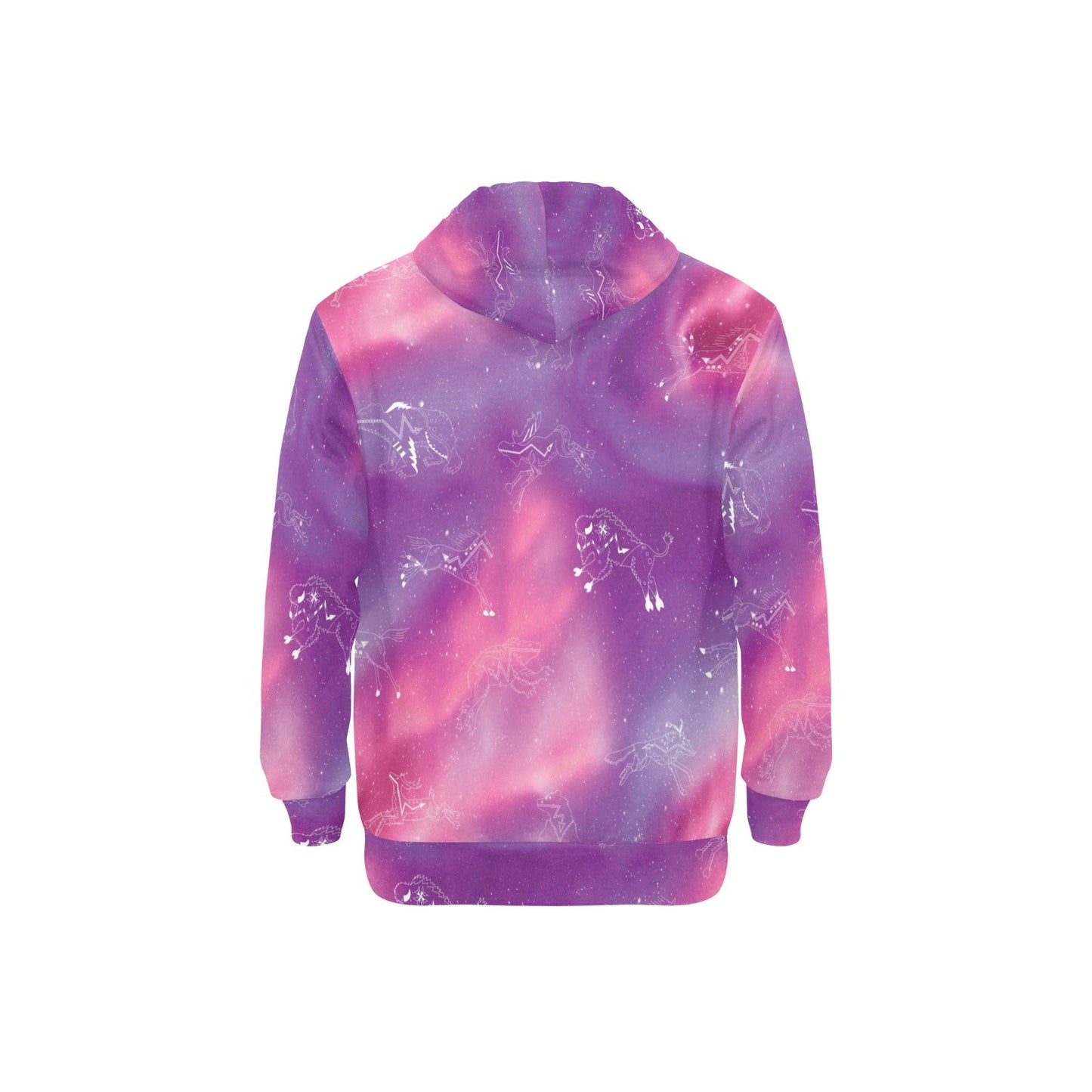 Animal Ancestors 7 Aurora Gases Pink and Purple Men's Long Sleeve Fleece Hoodie