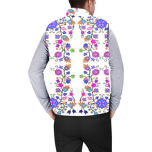 Load image into Gallery viewer, Floral Beadwork Seven Clans White Men&#39;s Padded Vest Jacket
