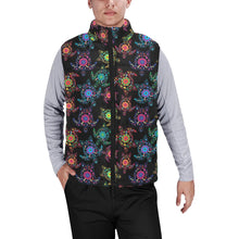 Load image into Gallery viewer, Neon Floral Turtles Men&#39;s Padded Vest Jacket
