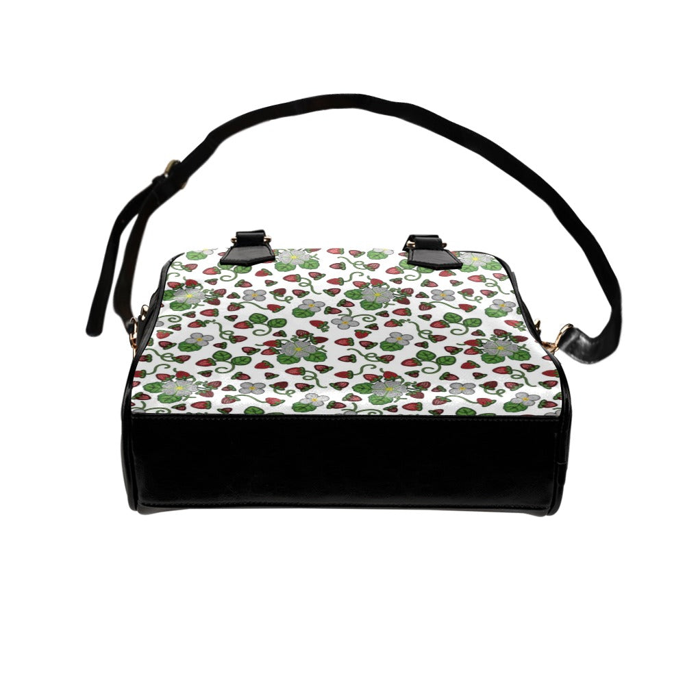 Strawberry Dreams White Shoulder Handbag