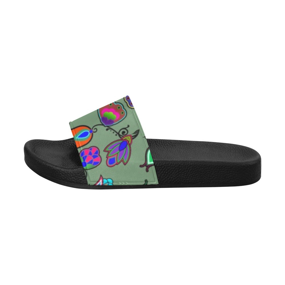 Indigenous Paisley Dark Sea Women's Slide Sandals