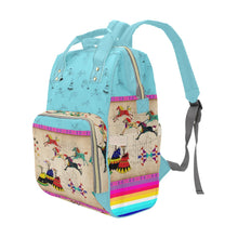 Load image into Gallery viewer, Horses Running Sky Multi-Function Diaper Backpack/Diaper Bag
