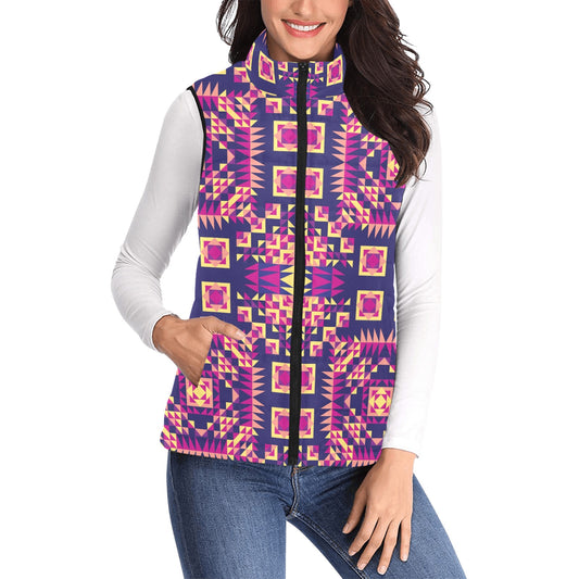 Kaleidoscope Bleu Women's Padded Vest Jacket