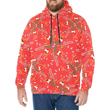 Load image into Gallery viewer, Willow Bee Cardinal Men&#39;s Long Sleeve Fleece Hoodie
