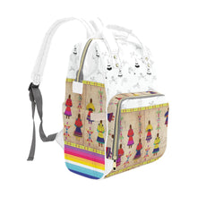 Load image into Gallery viewer, Ledger Round Dance Clay Multi-Function Diaper Backpack/Diaper Bag
