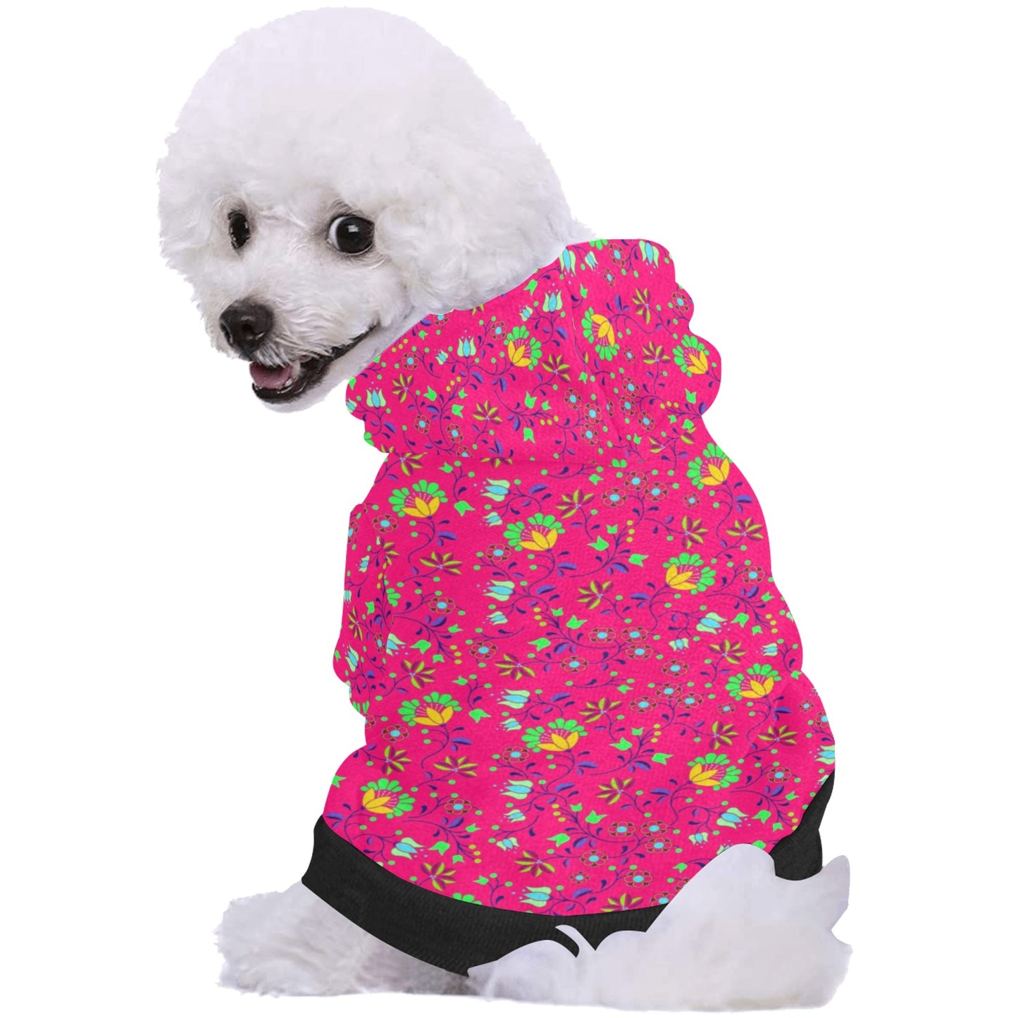 Fleur Indigine Rouge Pet Dog Hoodie