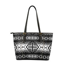 Load image into Gallery viewer, Black Rose Shadow Leather Tote Bag
