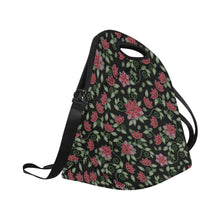 Load image into Gallery viewer, Red Beaded Rose Neoprene Lunch Bag/Large
