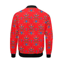 Load image into Gallery viewer, Dakota Damask Red Bomber Jacket for Men
