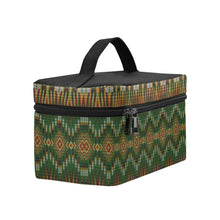 Load image into Gallery viewer, Fire Feather Green Cosmetic Bag/Large
