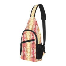 Load image into Gallery viewer, Butterfly and Roses on Geometric Chest Bag
