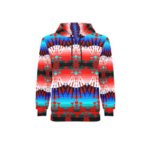 Load image into Gallery viewer, Northwest Ribbonwork Bustles Men&#39;s Long Sleeve Fleece Hoodie
