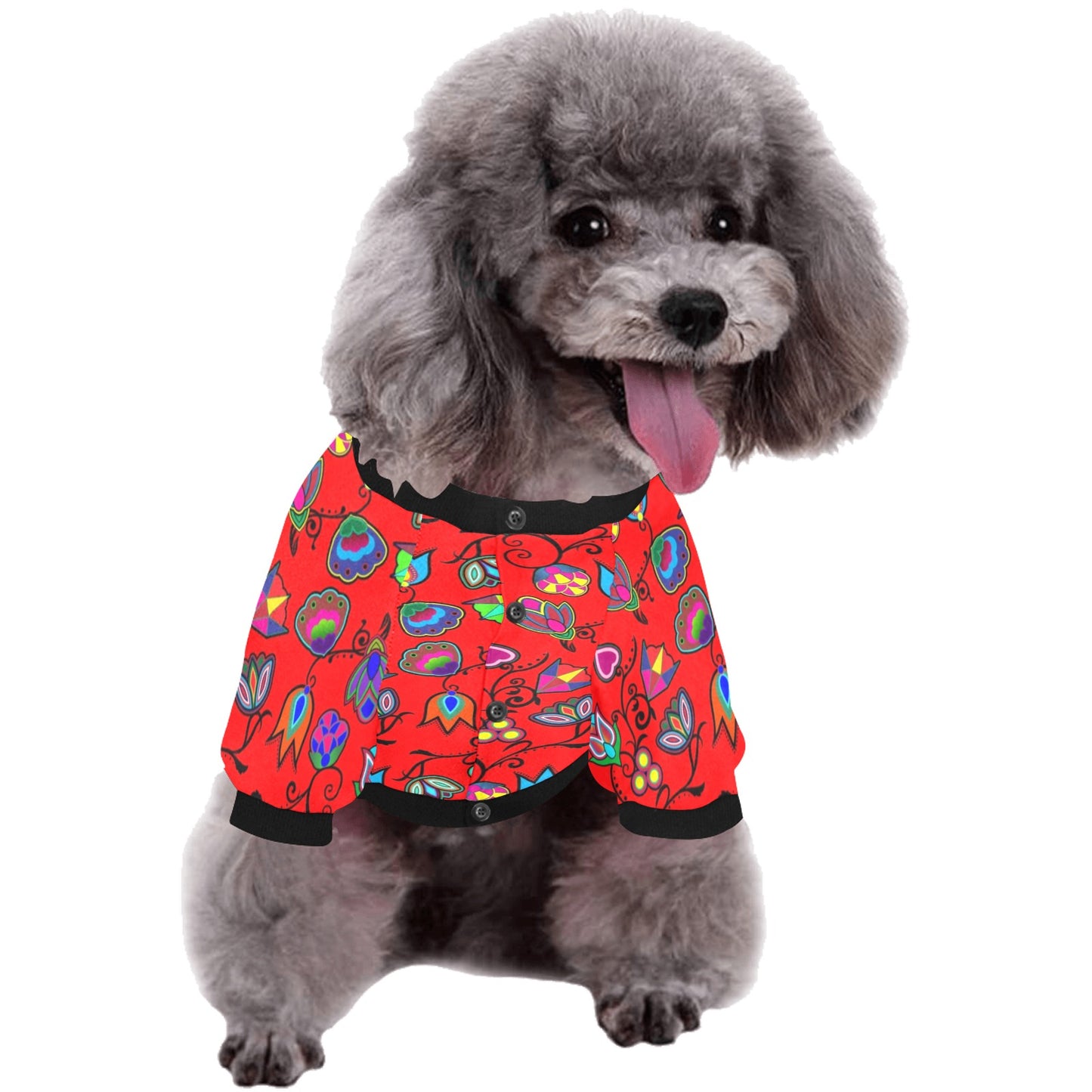 Indigenous Paisley Dahlia Pet Dog Round Neck Shirt