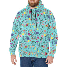 Load image into Gallery viewer, Fresh Fleur Sky Men&#39;s Long Sleeve Fleece Hoodie
