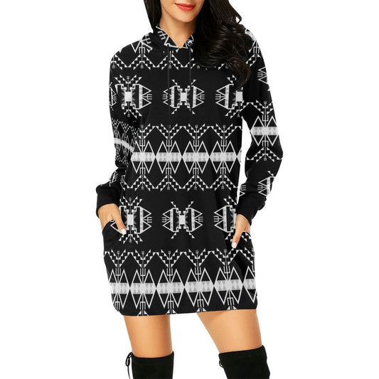 Sacred Trust Black Hoodie Dress