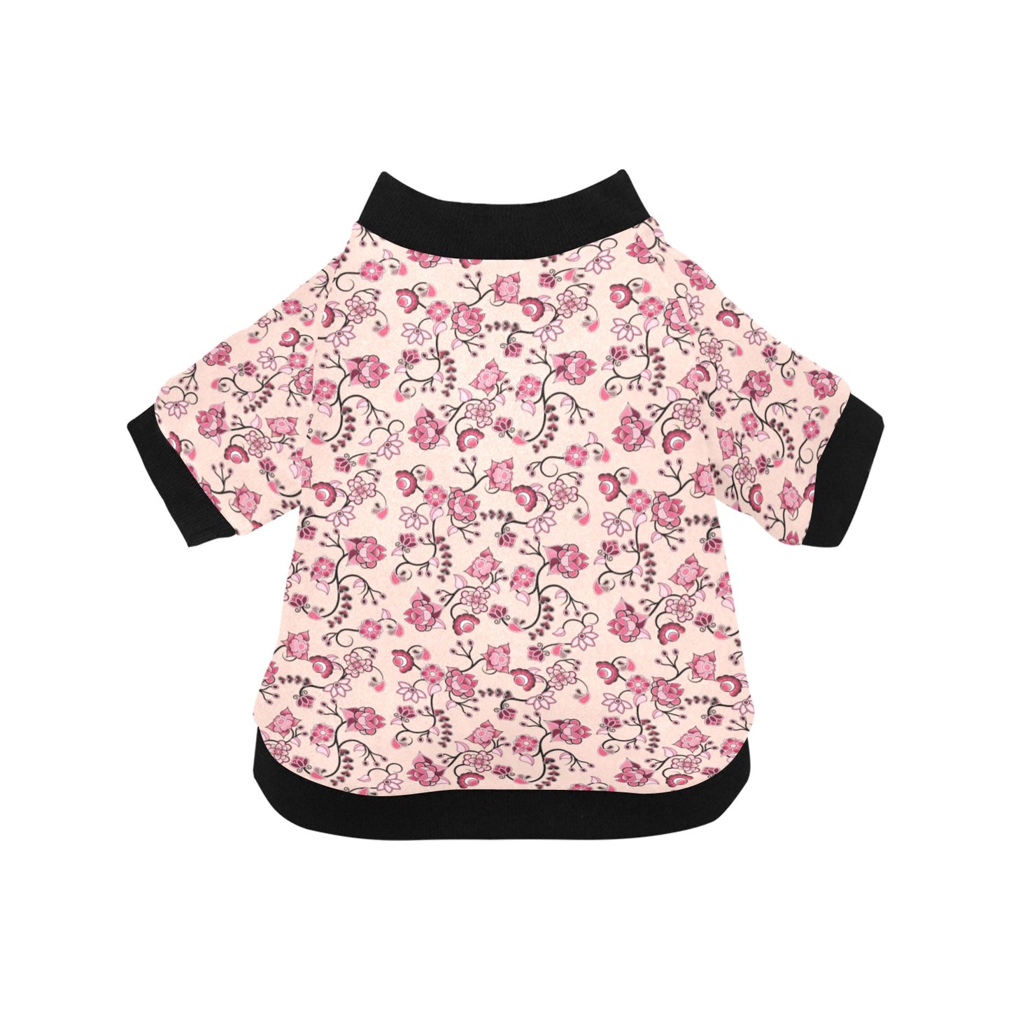 Floral Amour Pet Dog Round Neck Shirt