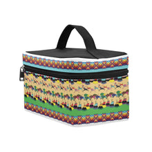 Load image into Gallery viewer, Horses and Buffalo Ledger White Cosmetic Bag
