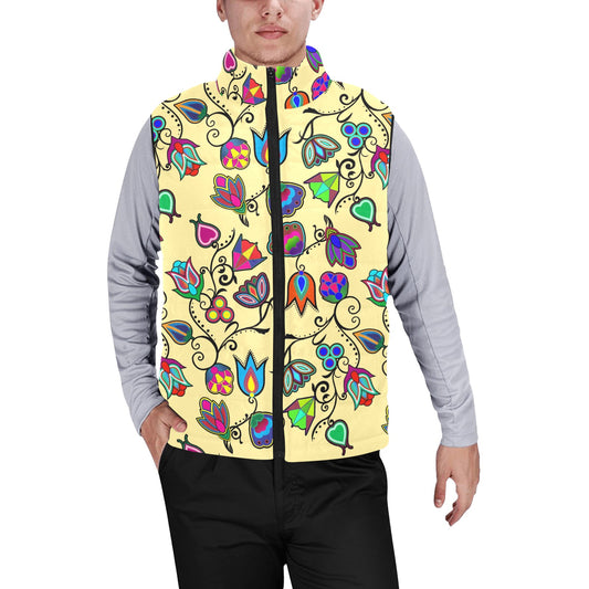 Indigenous Paisley Vanilla Men's Padded Vest Jacket