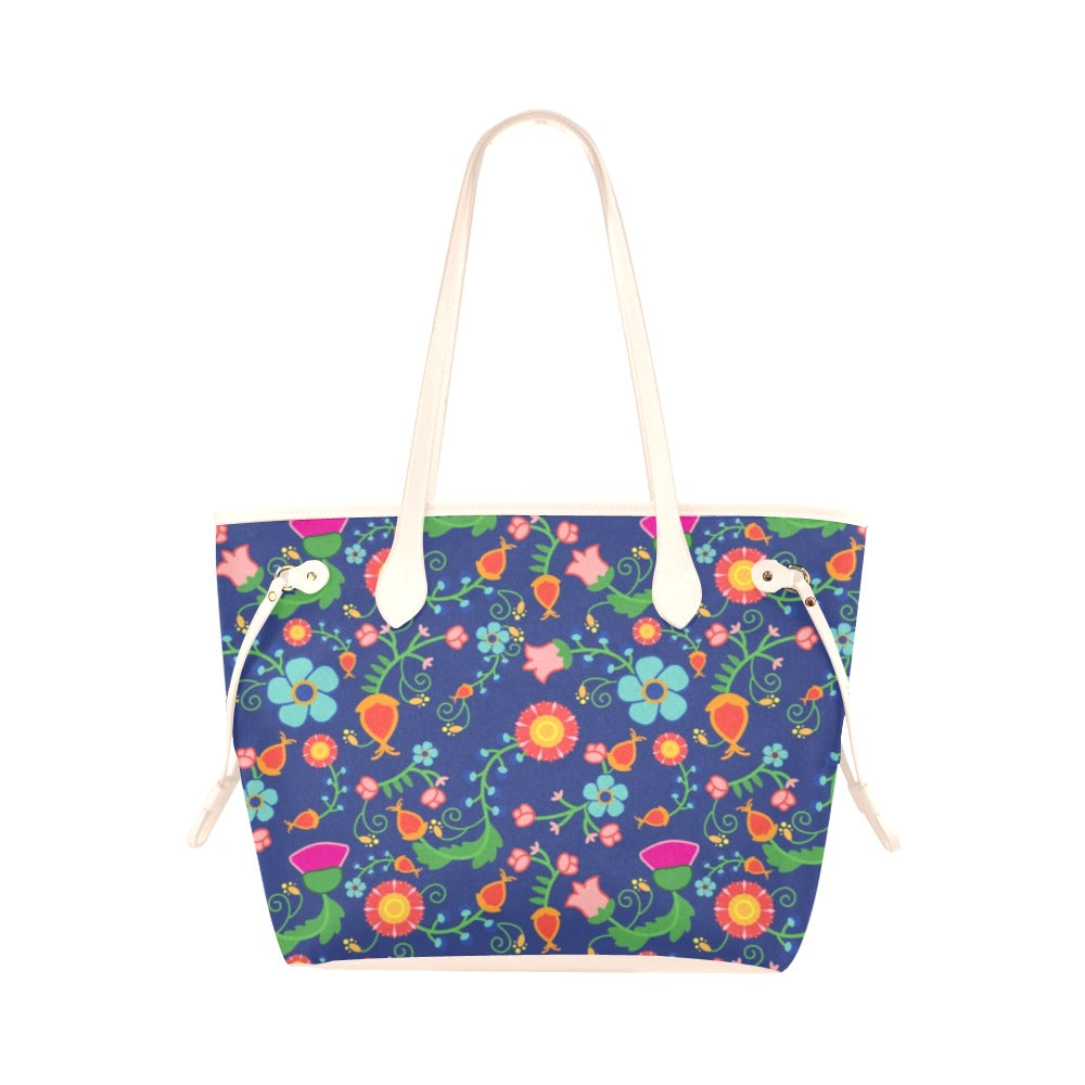 Bee Spring Twilight Clover Canvas Tote Bag