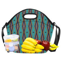 Load image into Gallery viewer, Diamond in the Bluff Turquoise Neoprene Lunch Bag/Large
