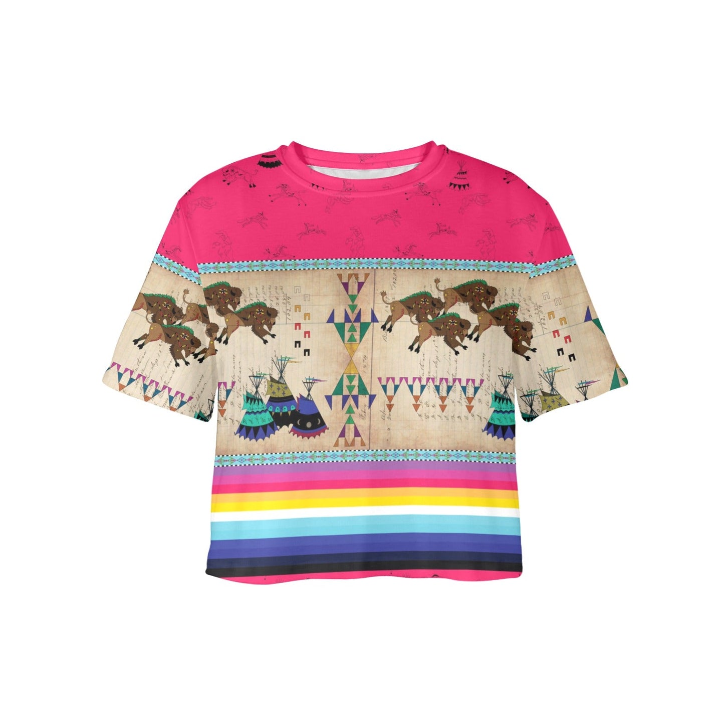 Buffalos Running Crop Top