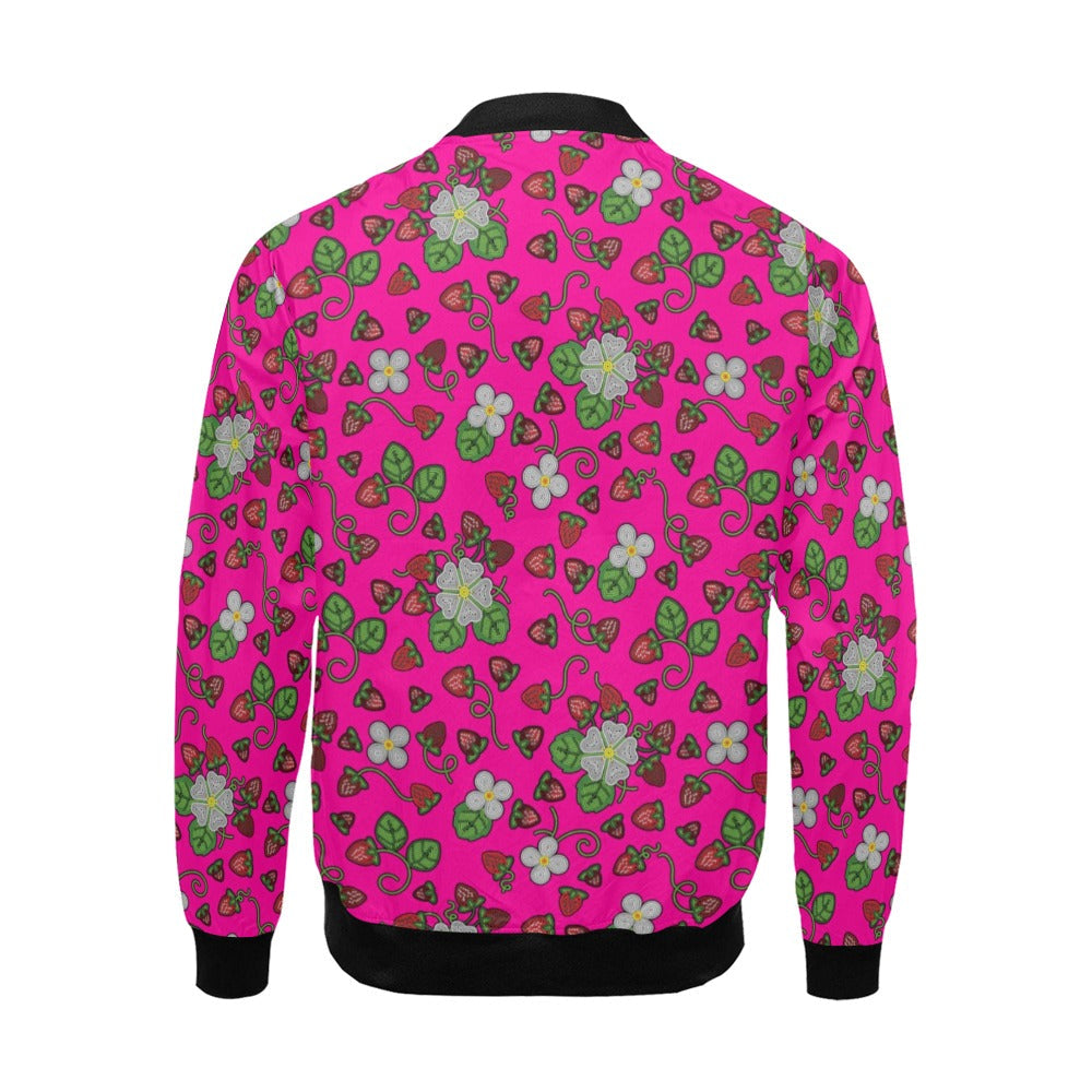 Strawberry Dreams Blush Bomber Jacket for Men