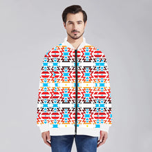 Load image into Gallery viewer, Fire Colors and Sky Zippered Collared Lightweight Jacket
