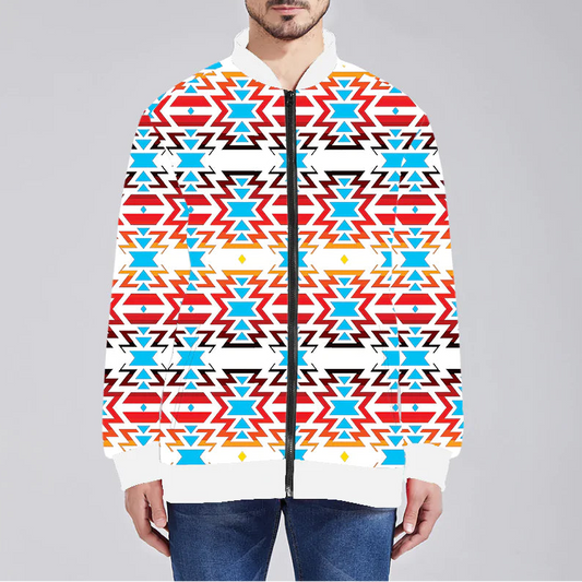 Fire Colors and Sky Youth Zippered Collared Lightweight Jacket