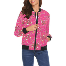 Load image into Gallery viewer, Willow Bee Bubblegum Bomber Jacket for Women
