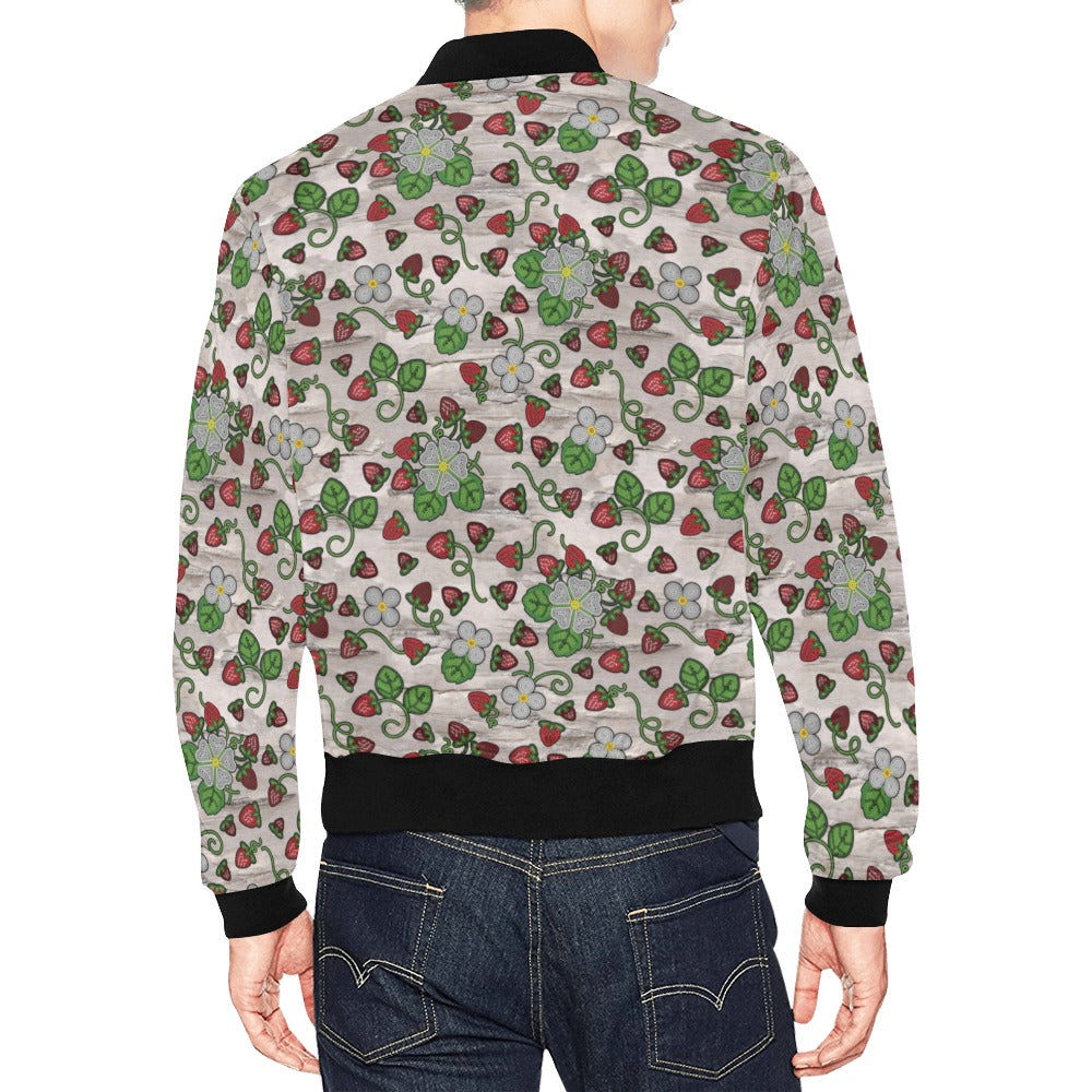 Strawberry Dreams Bright Birch Bomber Jacket for Men